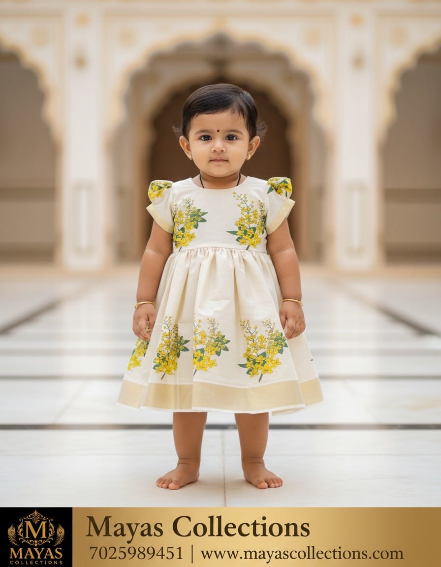 Mayas Traditional Print Frok for Kids